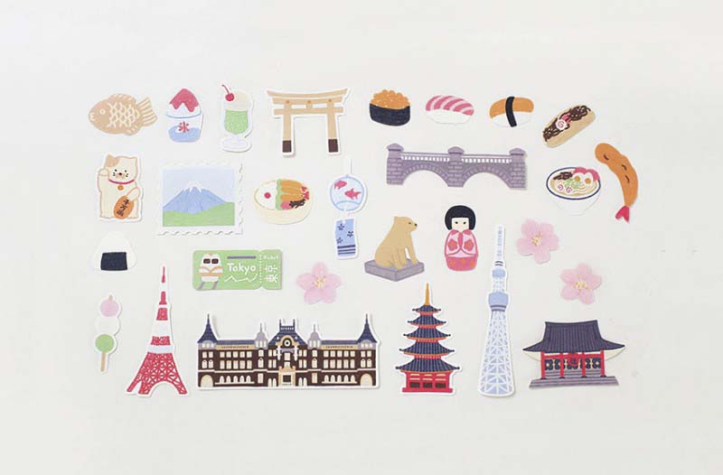 Stickers Travel Tokyo Travel Diary