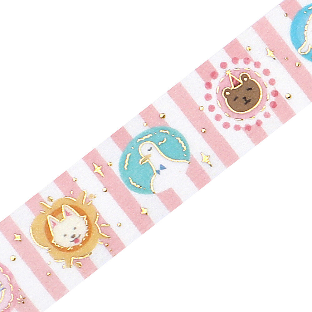 Washi Tape Foil Animal Town