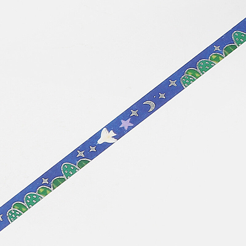 Washi Tape Slim Foil Birds And Starry Sky