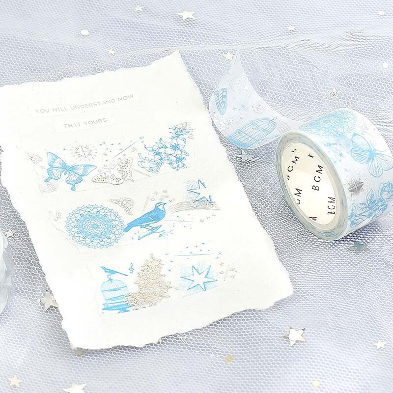 Washi Tape Foil Black Day Nature