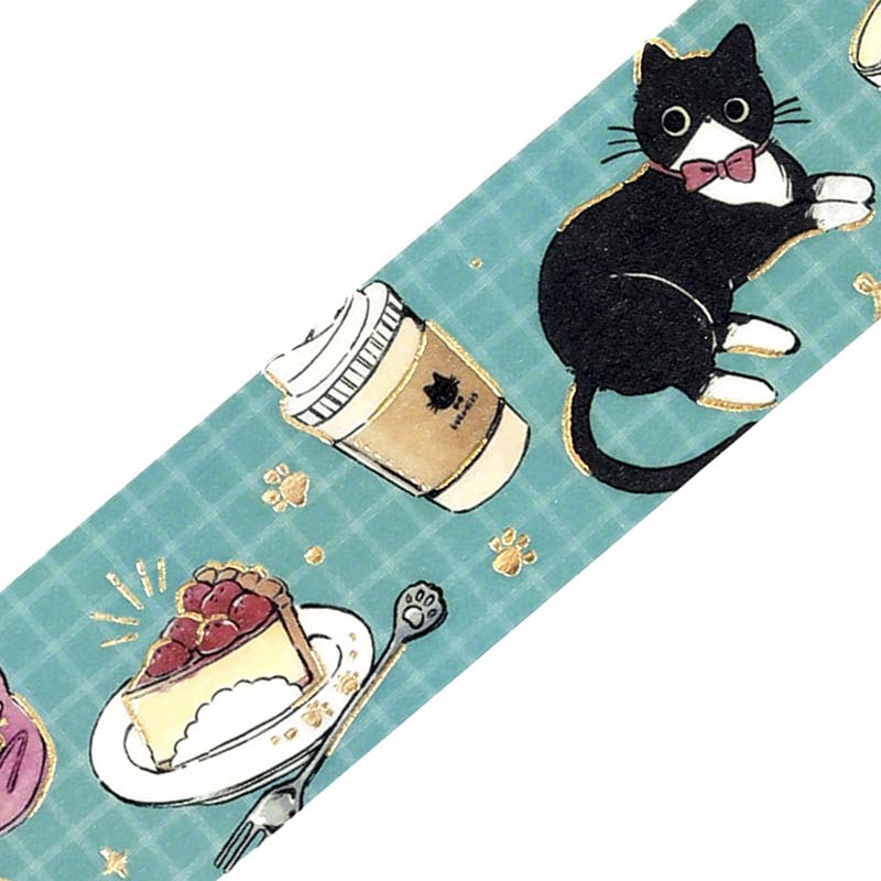 Washi Tape Foil Cafe Kuroneko Cafe Stroll
