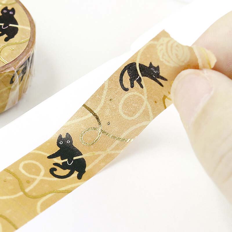 Washi Tape Foil Cat and Thread