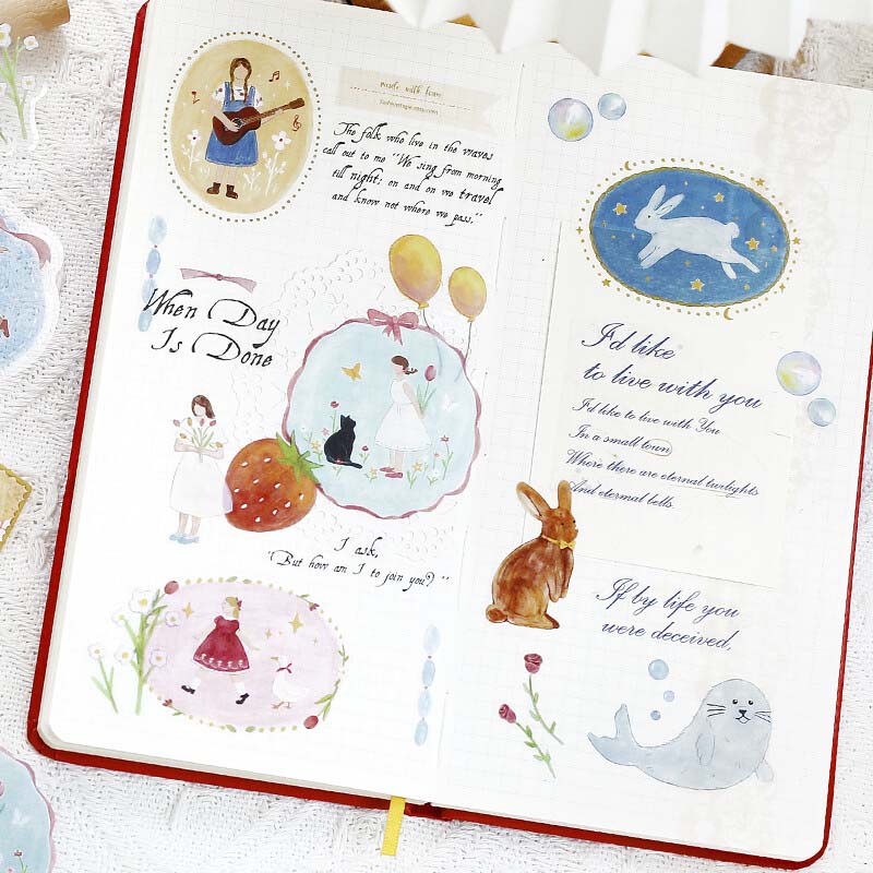 Stickers Maiden Brooch Girl