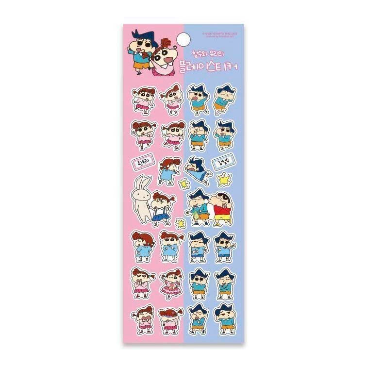 Stickers Crayon Shin-chan Play Kazama and Nene
