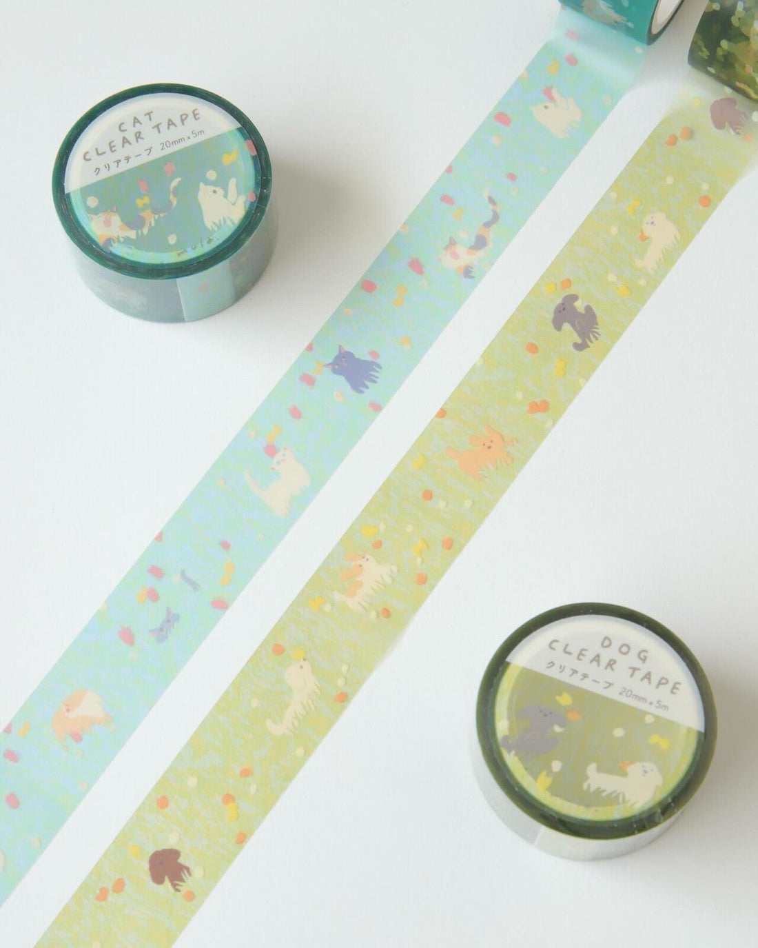 Clear Tape Cat And Flower Garden