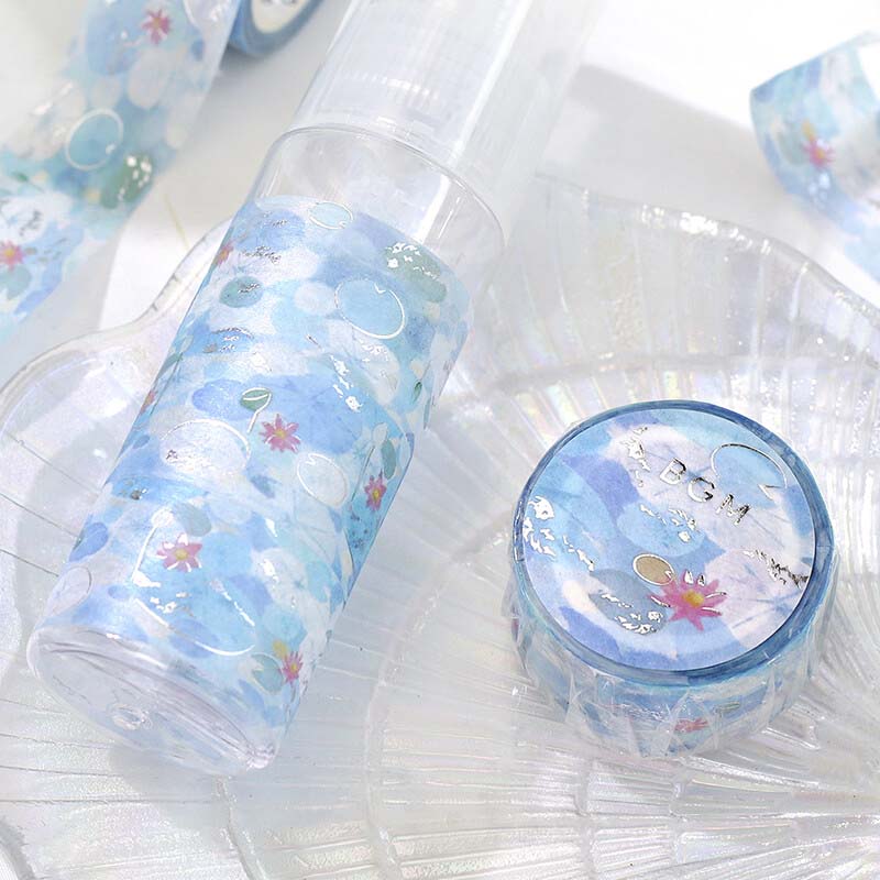 Washi Tape  Foil Dreaming Landscape Lotus Pond
