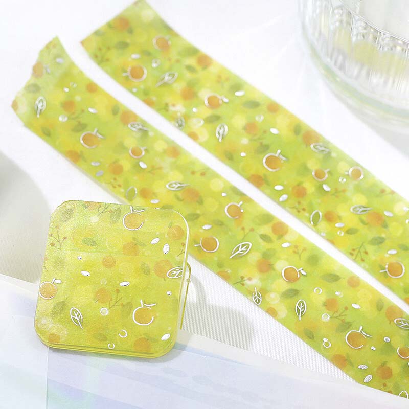 Washi Tape  Foil Dreaming Landscape Tangerine