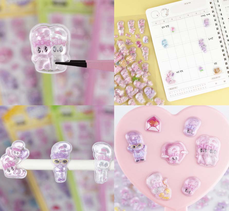 Stickers Esther Bunny Candy Green