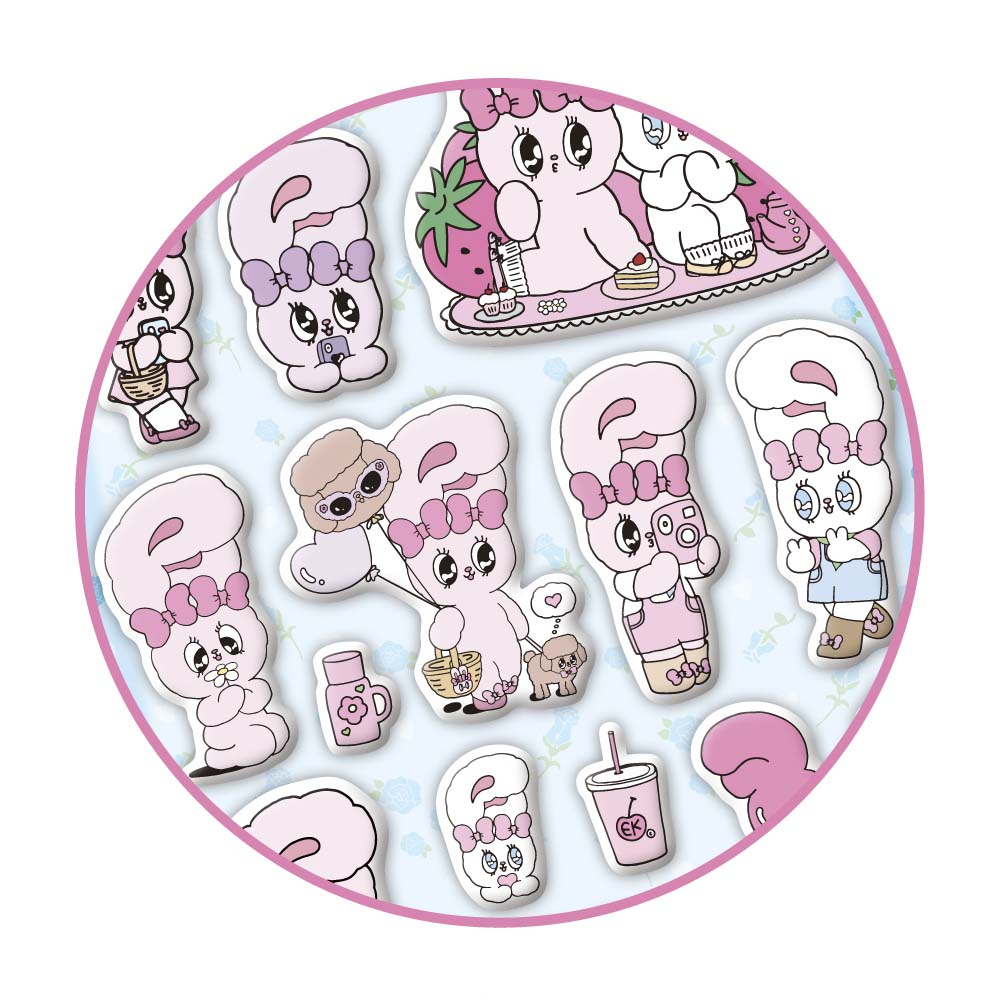 Stickers Esther Bunny Marshmallow Pink