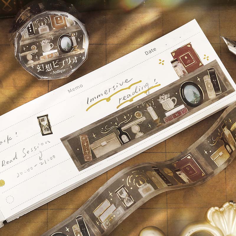 Washi Tape Foil Fantasy Bibliophile Antique