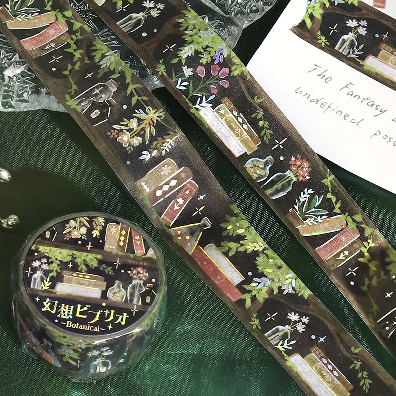 Washi Tape Foil Fantasy Bibliophile Botanical