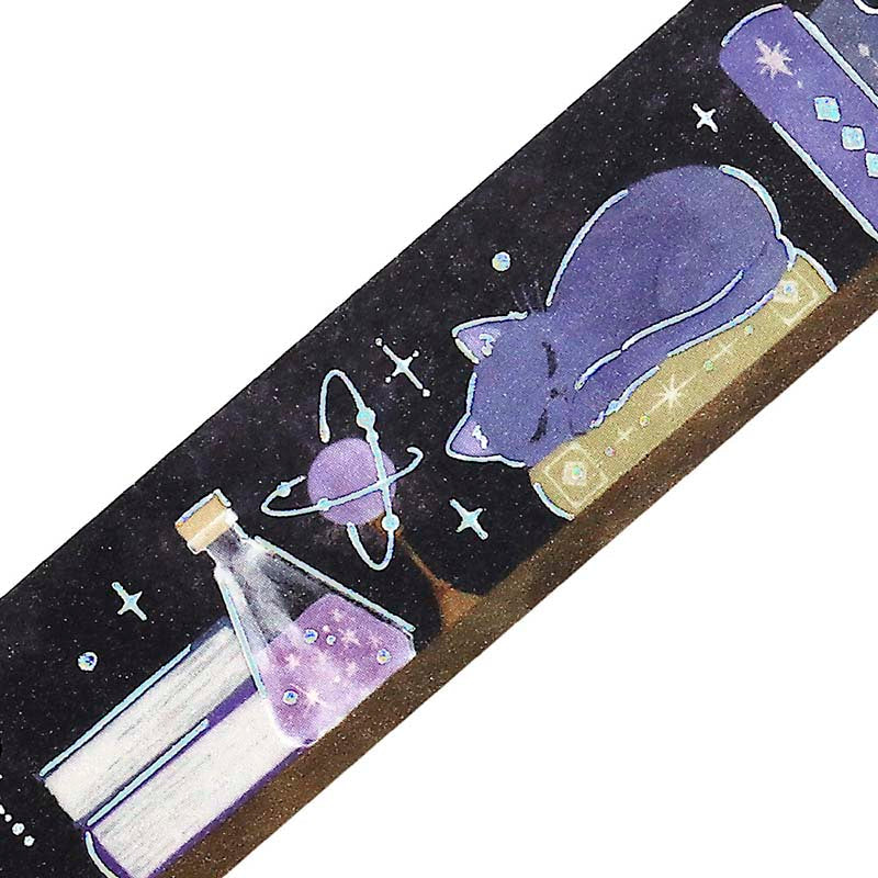 Washi Tape Foil Fantasy Bibliophile Cat