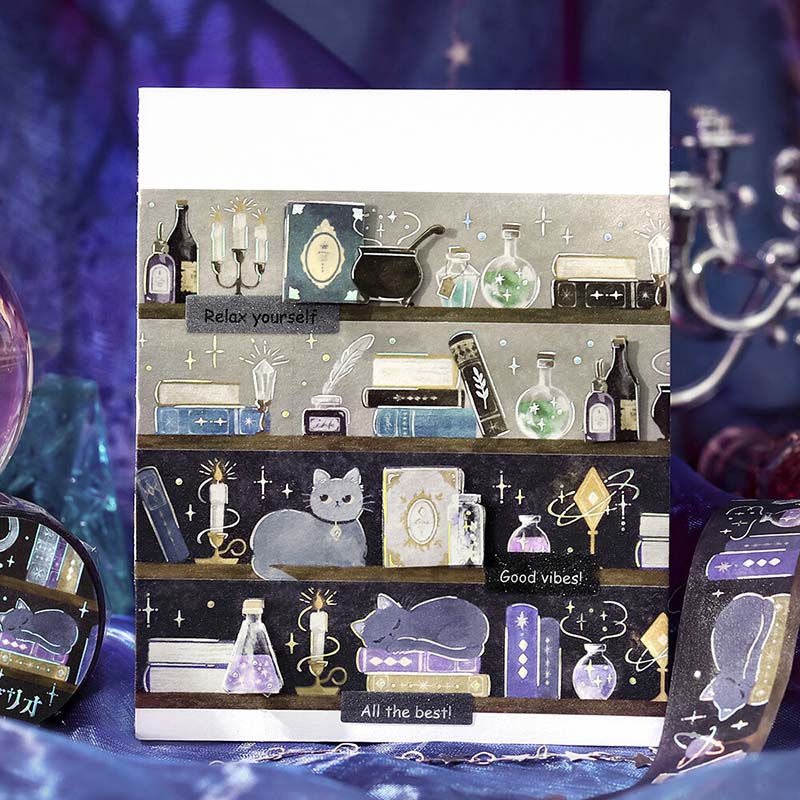 Washi Tape Foil Fantasy Bibliophile Grimoire