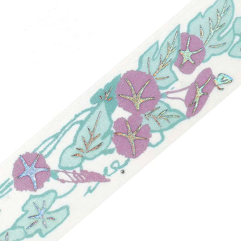 Washi Tape Foil Flower Grass Album Morning Glory