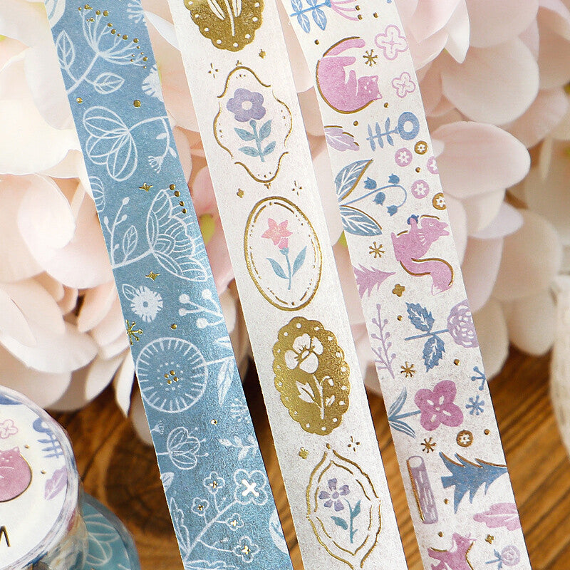 Washi Tape Foil Flower & Grass Handkerchief Song Of The Forest