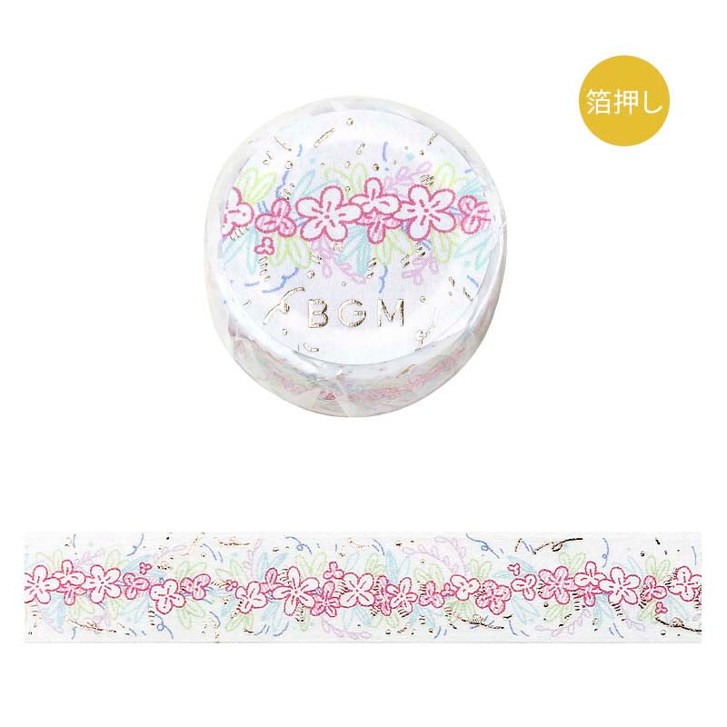 Washi Tape Foil Flower Line