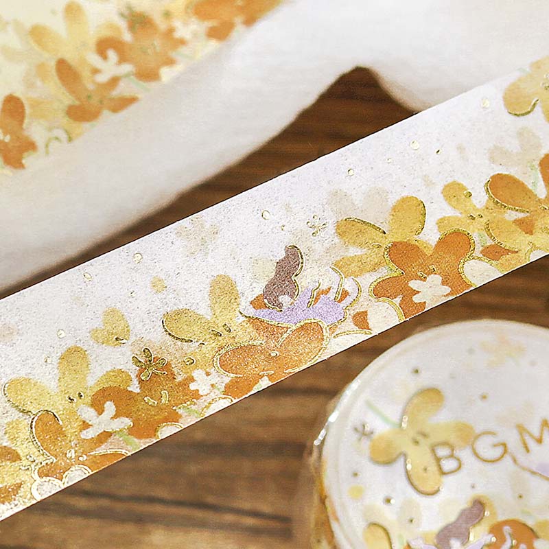 Washi Tape Foil Flower Story Floral Rain