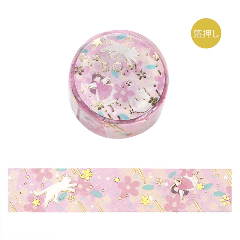 Washi Tape Foil Flower Story Peach Flower