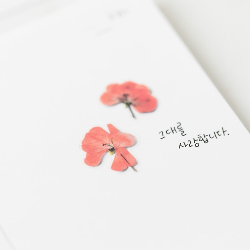 Stickers de Flores Prensadas Geranium