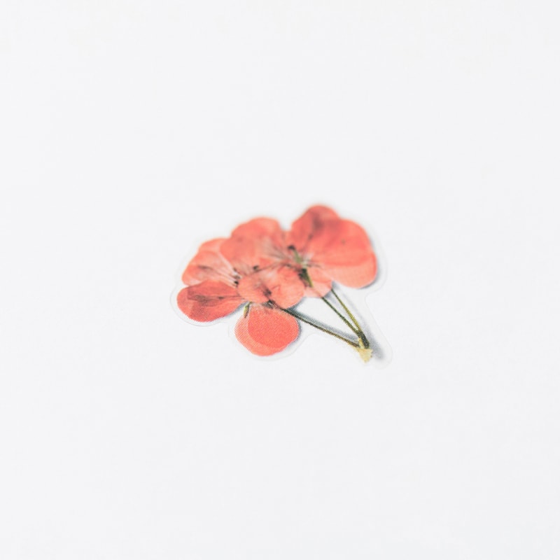 Stickers de Flores Prensadas Geranium
