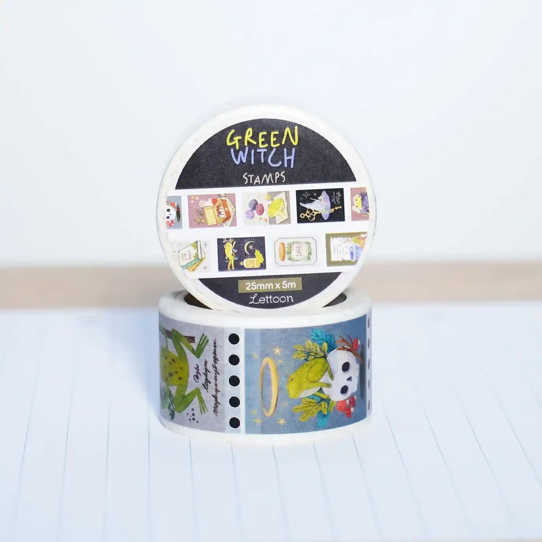 Washi Tape Green Witch Stamps