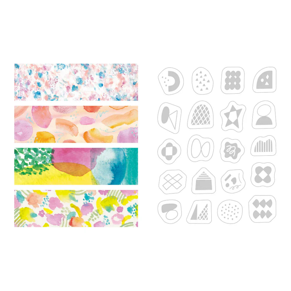 Washi Tape Precortado KITTA Collage Watercolor