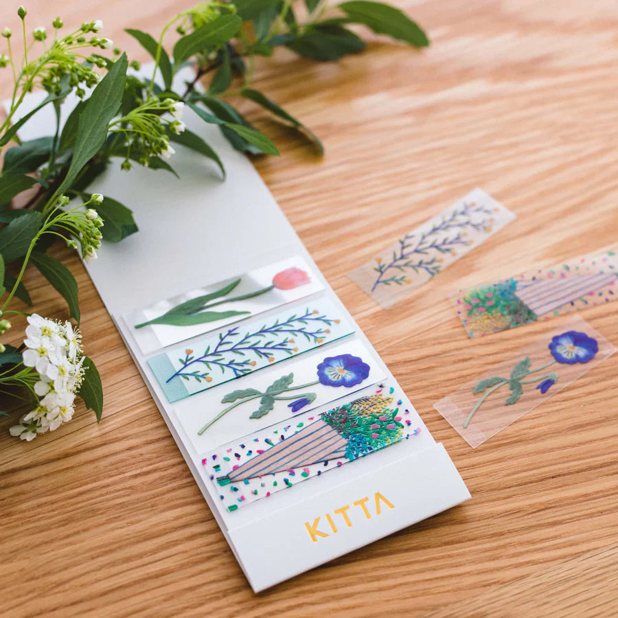 Washi Tape Precortado KITTA Clear Flower