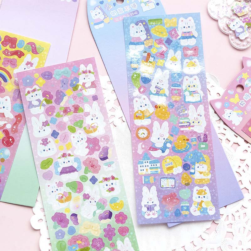 Stickers Kitten On The Offensive Blue Eyes Heartbeat