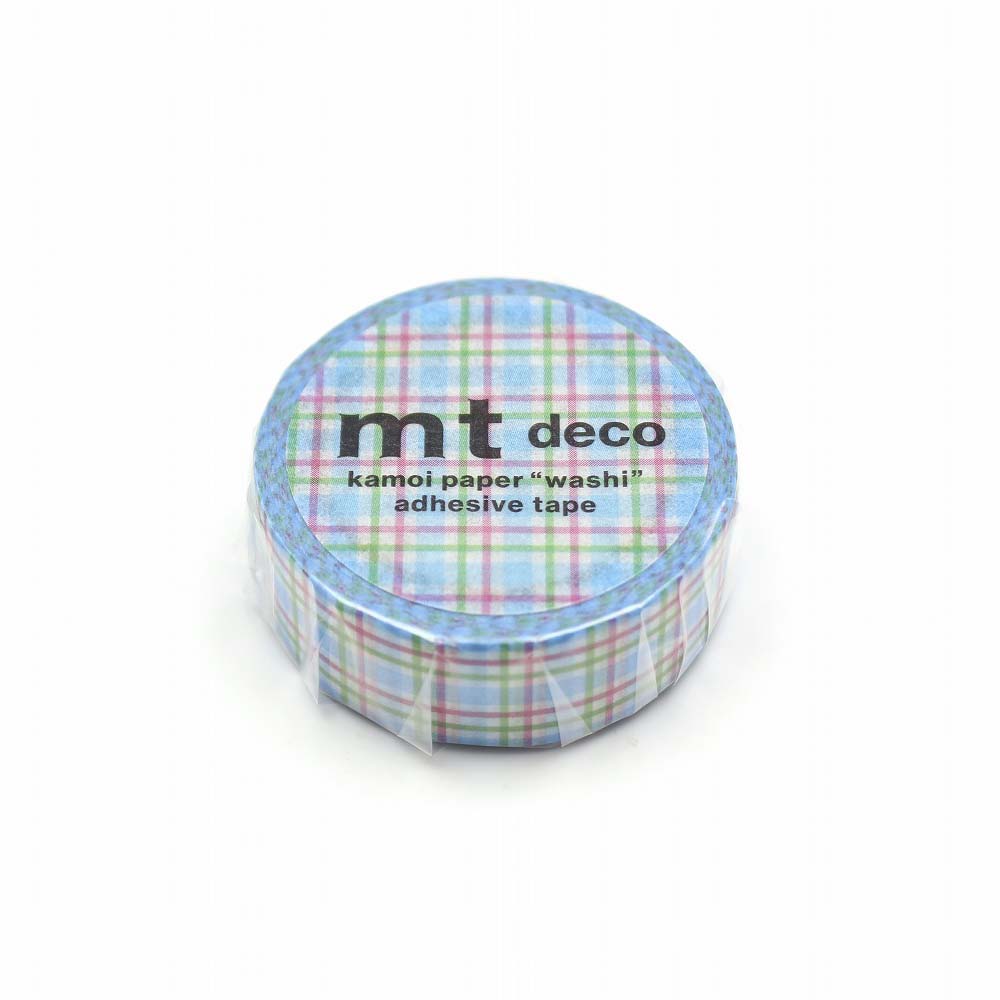 Washi Tape Colorful Gingham Check Blue