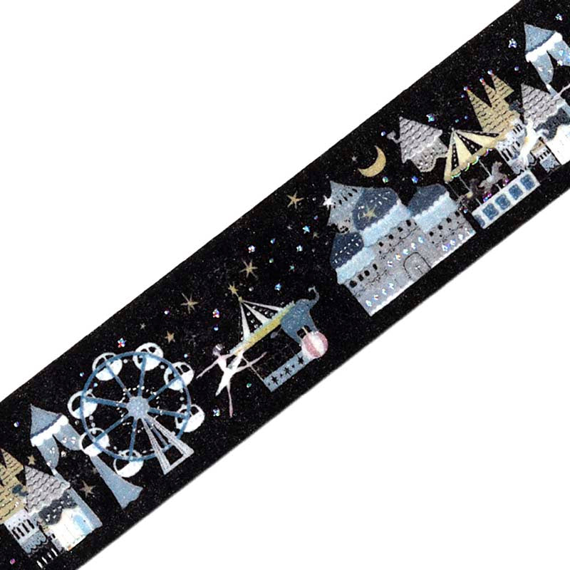 Washi Tape Foil Midnight Amusement Park