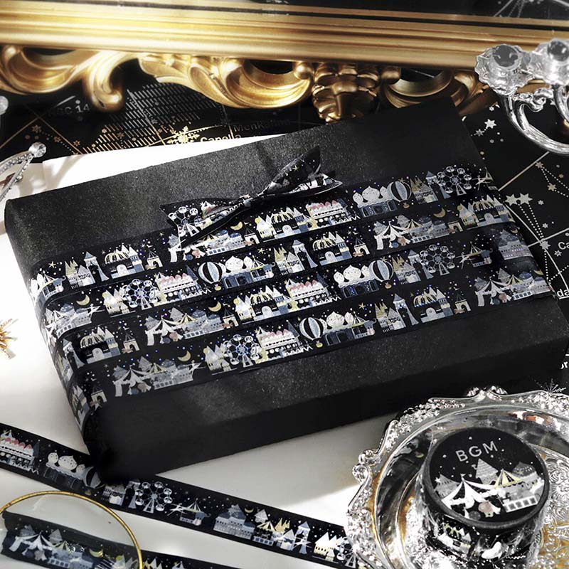 Washi Tape Foil Midnight Amusement Park