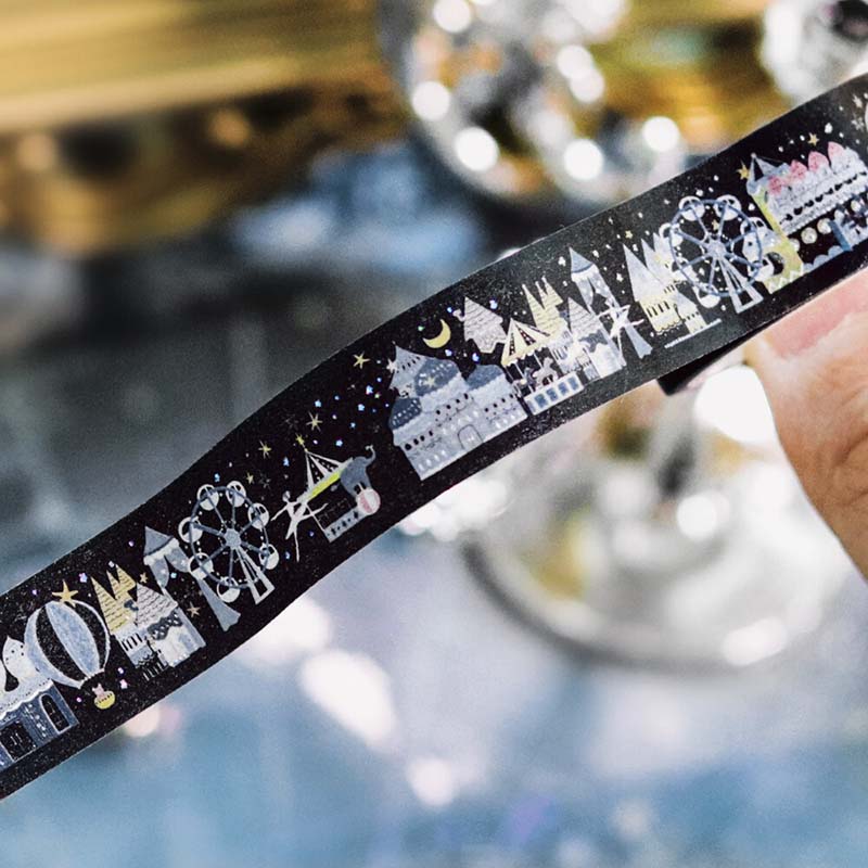 Washi Tape Foil Midnight Amusement Park