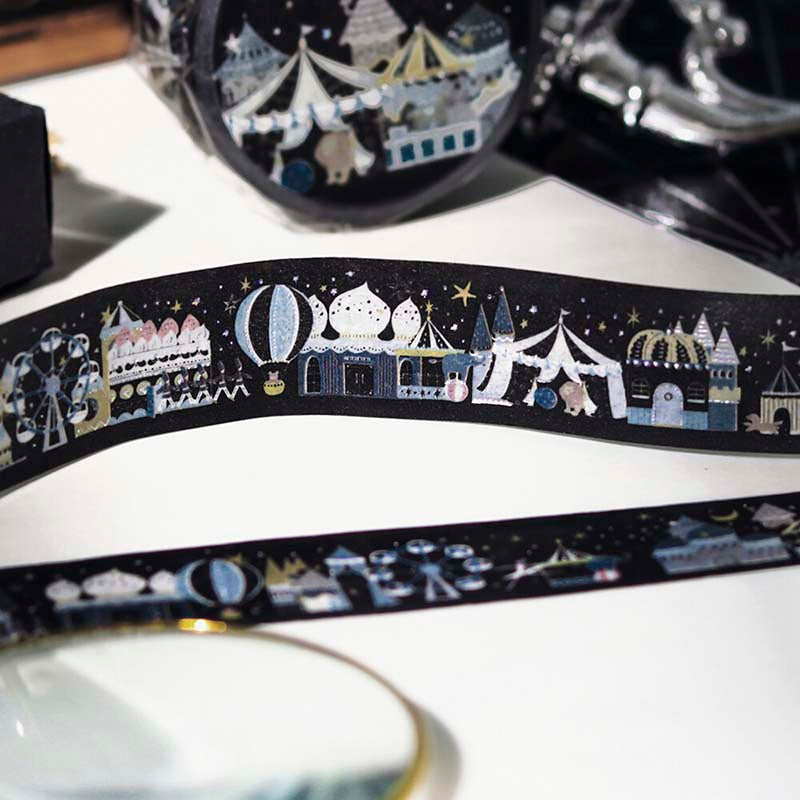Washi Tape Foil Midnight Amusement Park