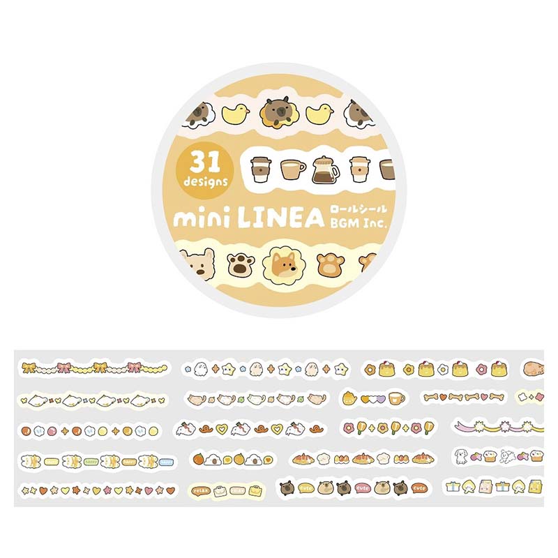Stickers en Rollo Mini Linea Orange