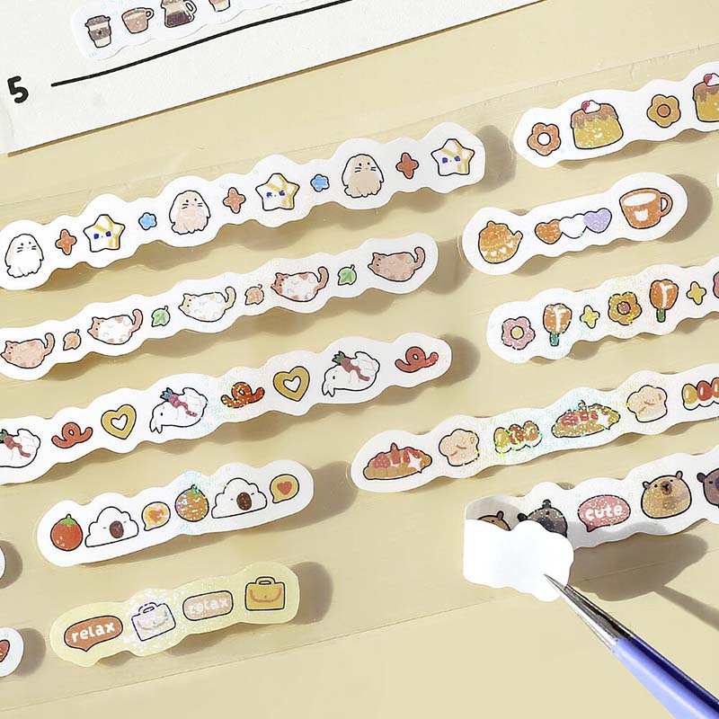 Stickers en Rollo Mini Linea Orange