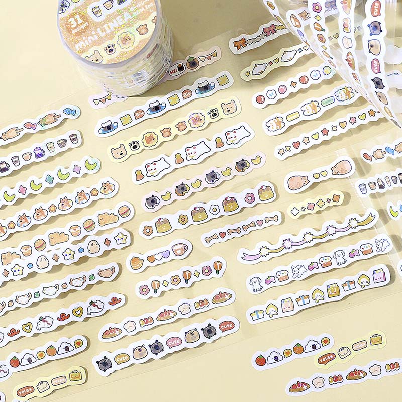 Stickers en Rollo Mini Linea Orange