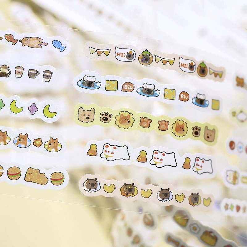 Stickers en Rollo Mini Linea Orange