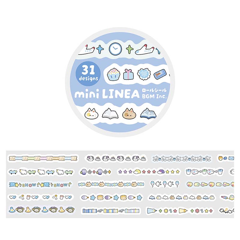 Stickers en Rollo Mini Linea Pale Blue