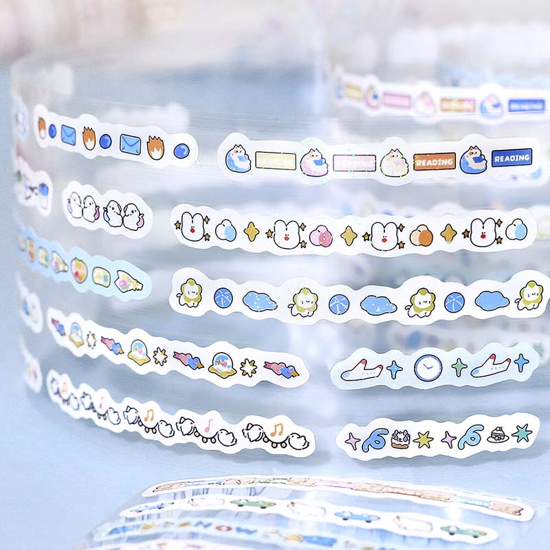 Stickers en Rollo Mini Linea Pale Blue