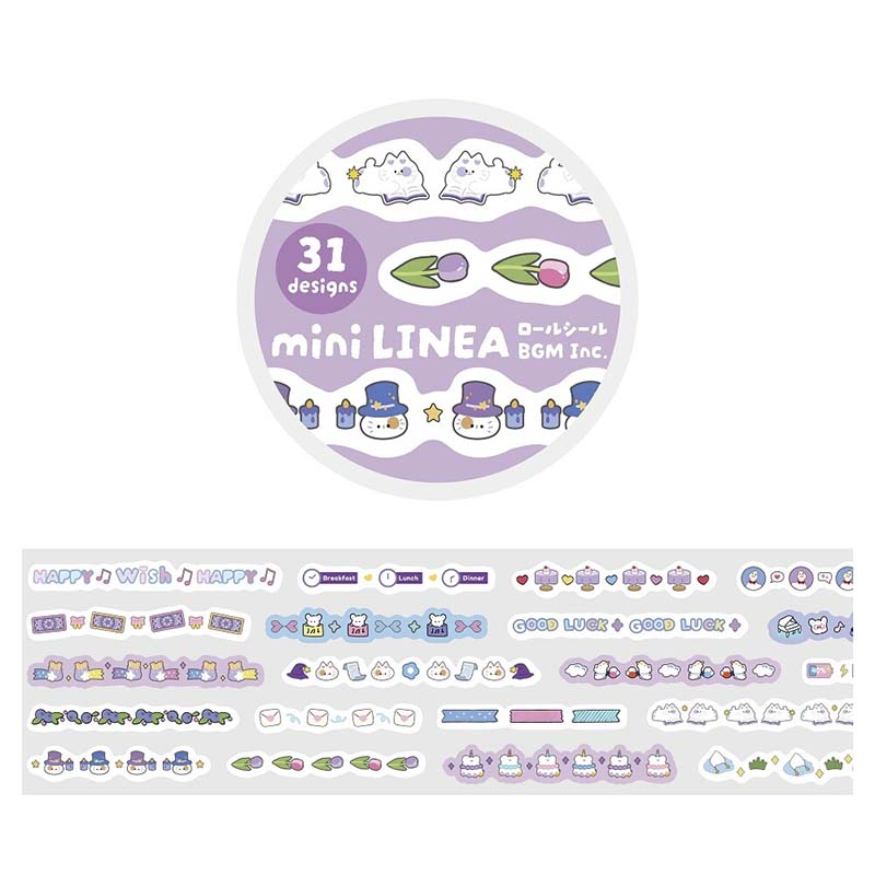 Stickers en Rollo Mini Linea Purple