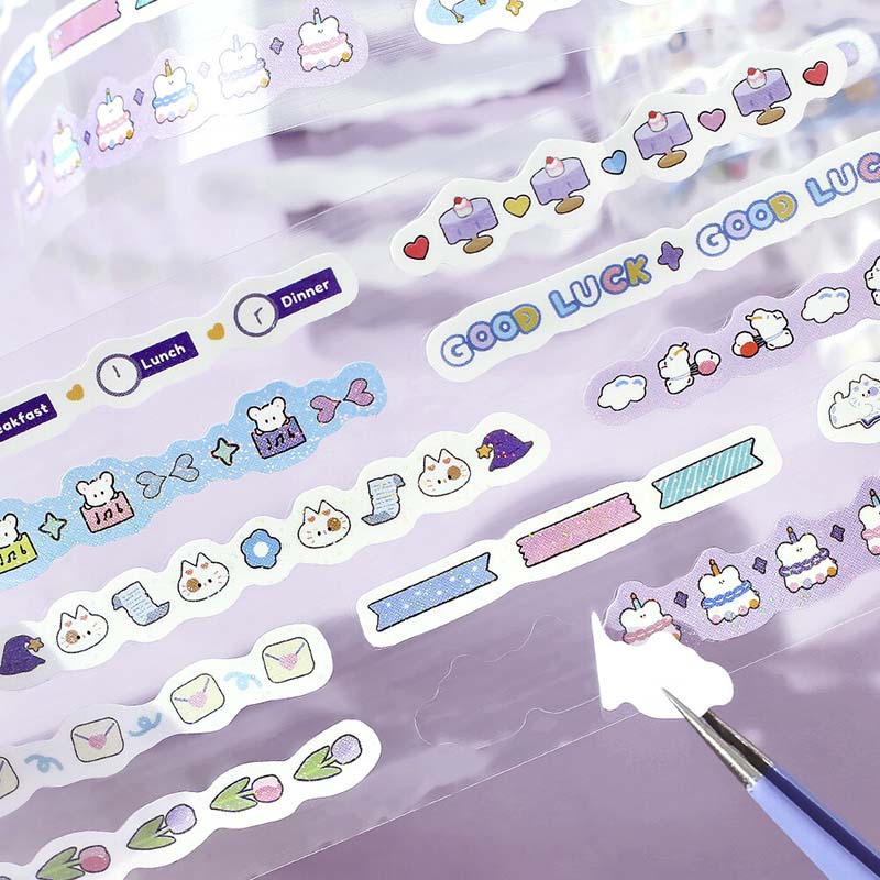 Stickers en Rollo Mini Linea Purple