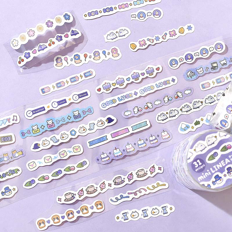 Stickers en Rollo Mini Linea Purple