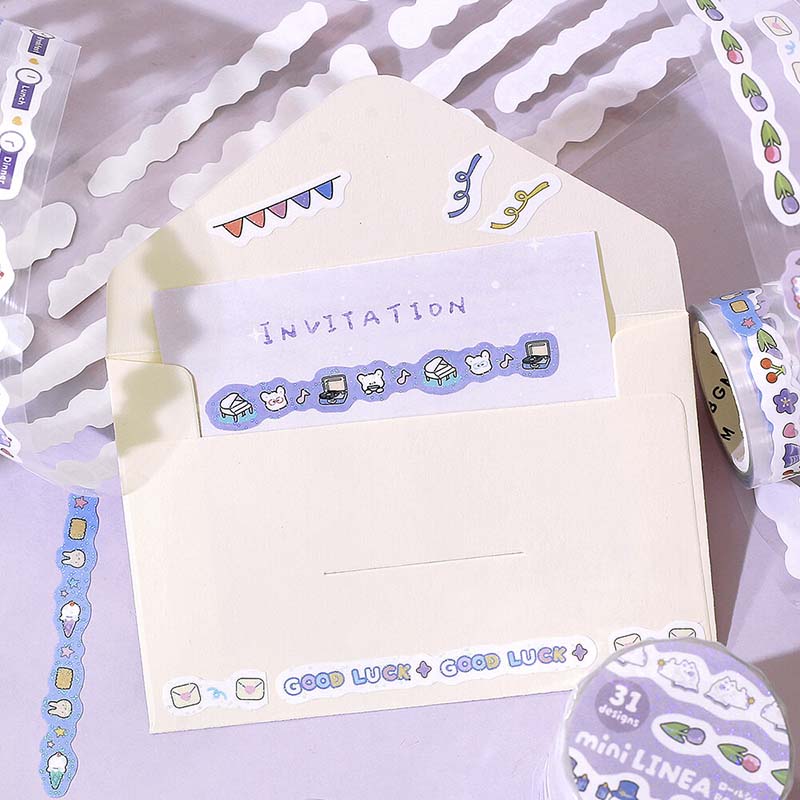 Stickers en Rollo Mini Linea Purple