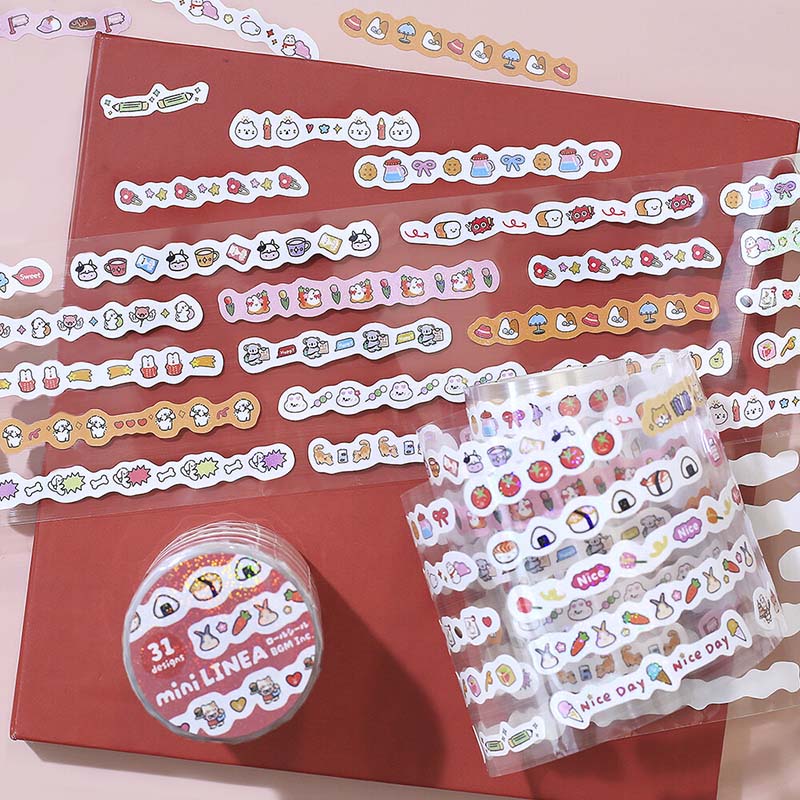 Stickers en Rollo Mini Linea Red