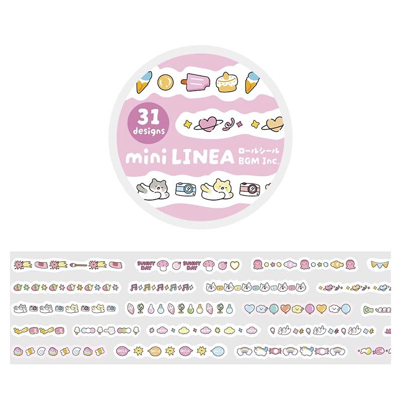 Stickers en Rollo Mini Linea Rose Pink