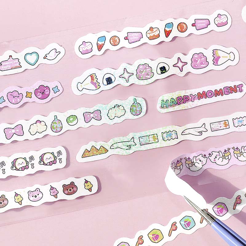 Stickers en Rollo Mini Linea Rose Pink