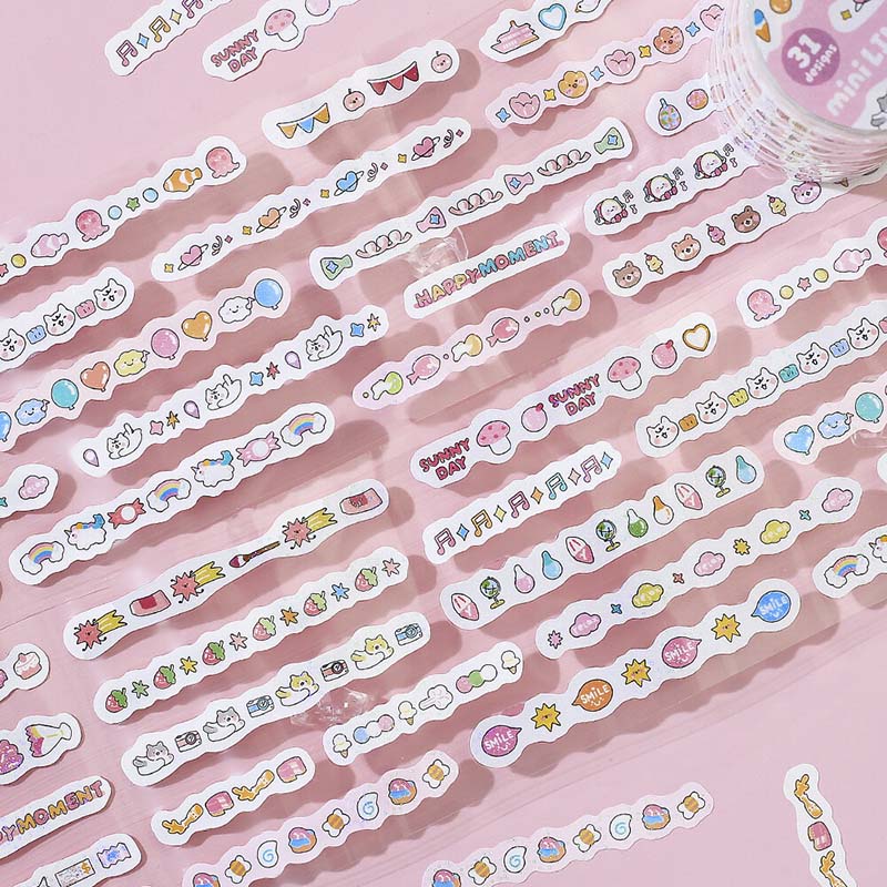 Stickers en Rollo Mini Linea Rose Pink
