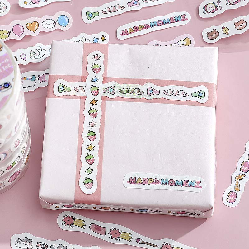 Stickers en Rollo Mini Linea Rose Pink