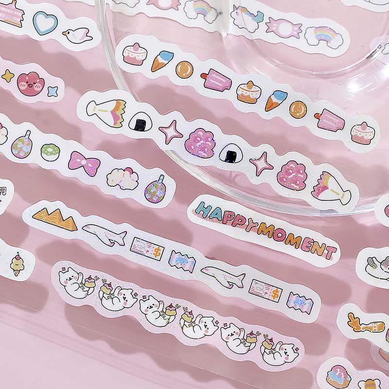 Stickers en Rollo Mini Linea Rose Pink