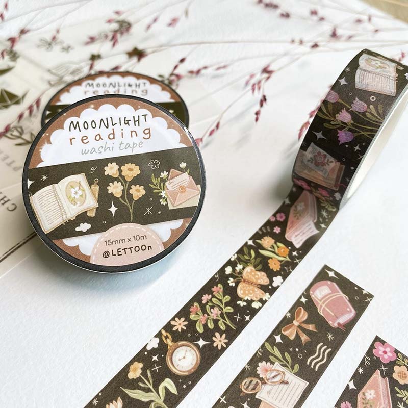 Washi Tape Moonlight Reading